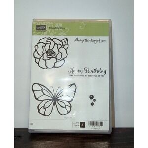 Stampin' Up! Beautiful Day Stamp Set Flower Butterfly‎ Birthday Thinking of You